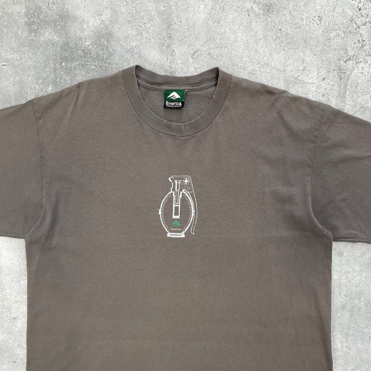 Emerica × Vintage Vintage 2000s Emerica Skateboarding Grenade T Shirt Faded Size US XL / EU 56 / 4 - 3 Thumbnail
