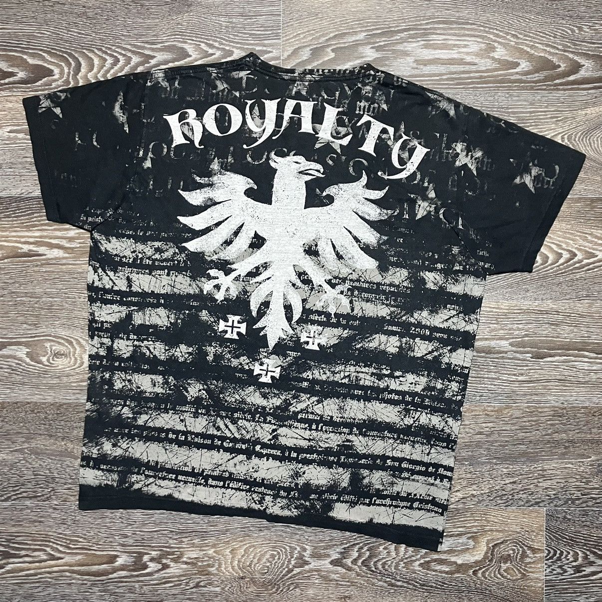 Affliction KONFLIC Royalty All Over Print MMA Style Big Logo T-shirt Size US XXL / EU 58 / 5 - 2 Thumbnail