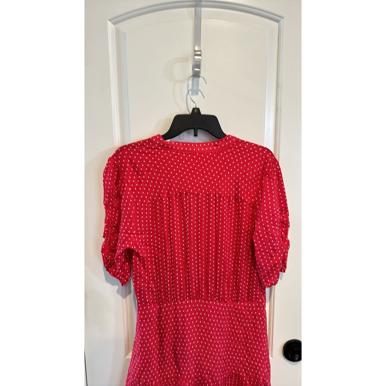 Free People Free People Pipa Short Sleeve retro mini dress red polka dot Size L / US 10 / IT 46 - 9 Thumbnail