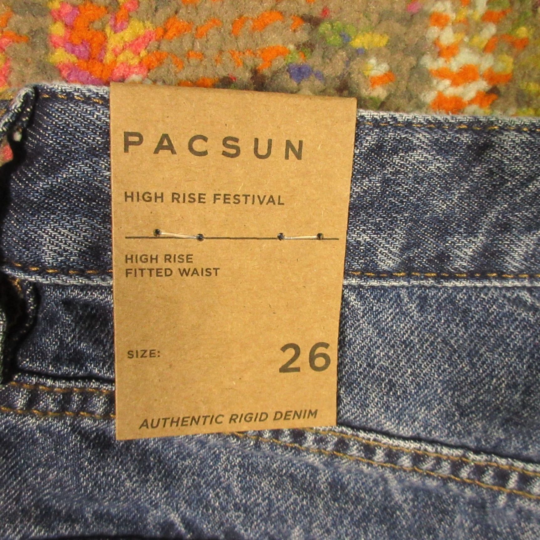 Pacsun Pacsun High Rise Shorts Women's 26 Blue 5-Pocket Cut-Off Raw Hem NWT PacSun Size 26" / US 2 / IT 38 - 4 Thumbnail