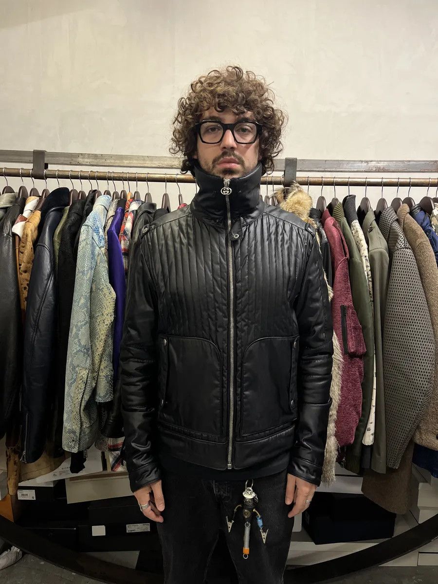 Gucci 2000s Gucci Black Biker Avnat-Garde Puffer Jacket by Tom Ford Size US L / EU 52-54 / 3 - 5 Thumbnail