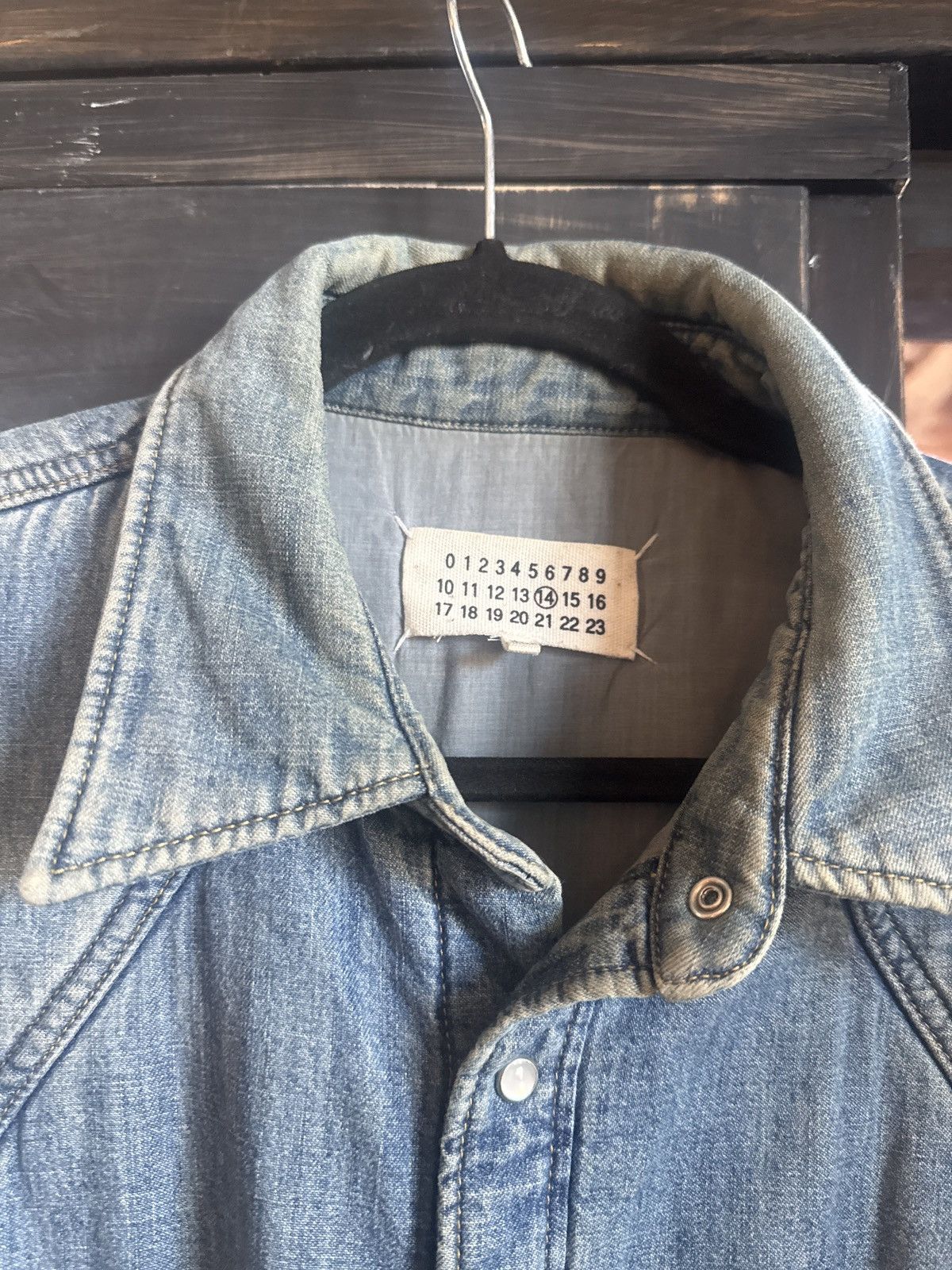 Maison Margiela Maison Margiela over sized padded denik shirt Size US L / EU 52-54 / 3 - 4 Thumbnail