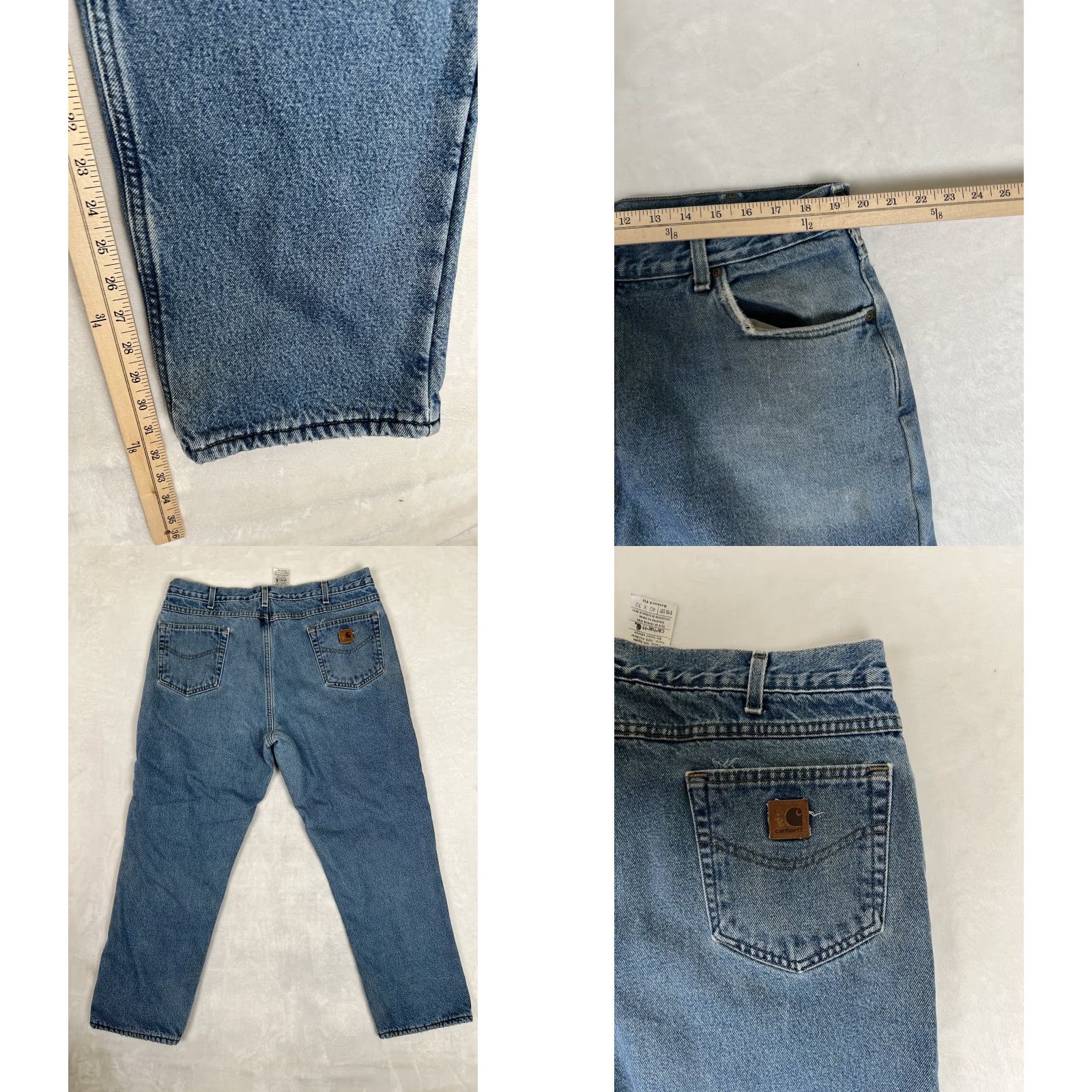 Carhartt VINTAGE Carhartt Jeans 5-Pocket Lined Insulated Denim Straight 40x32 Blue Medium Wash Men Mens Size US 40 / EU 56 - 8 Thumbnail