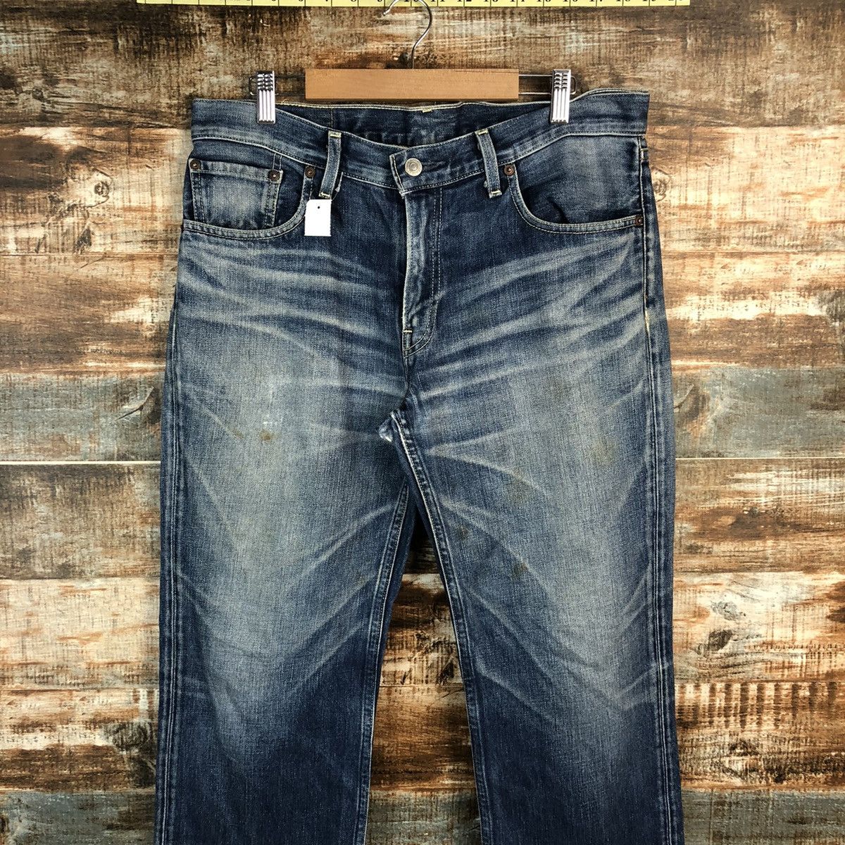 Levi's DL Levis 502 selvedge Blue Denim Pants #C128 Size US 34 / EU 50 - 2 Thumbnail