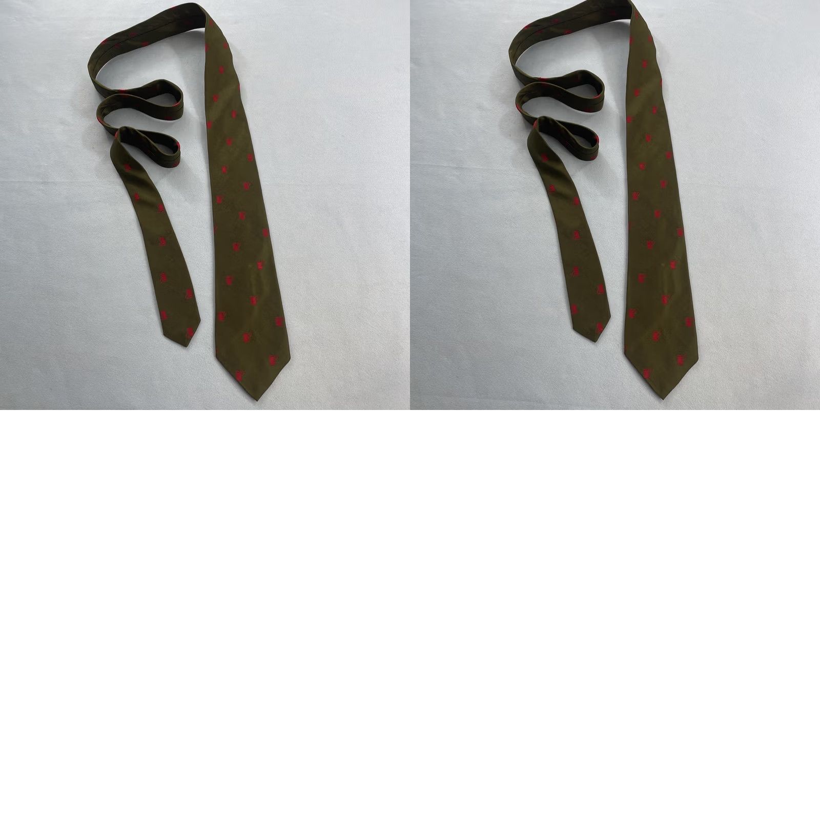 Etro VINTAGE Silk Tie 3x55 Green Red Coffee Mug Pattern Polka Dot Neck Tie Men One Size Adjustable Handmade Silk Vintage Designer Neckwear#> Size ONE SIZE - 11 Thumbnail