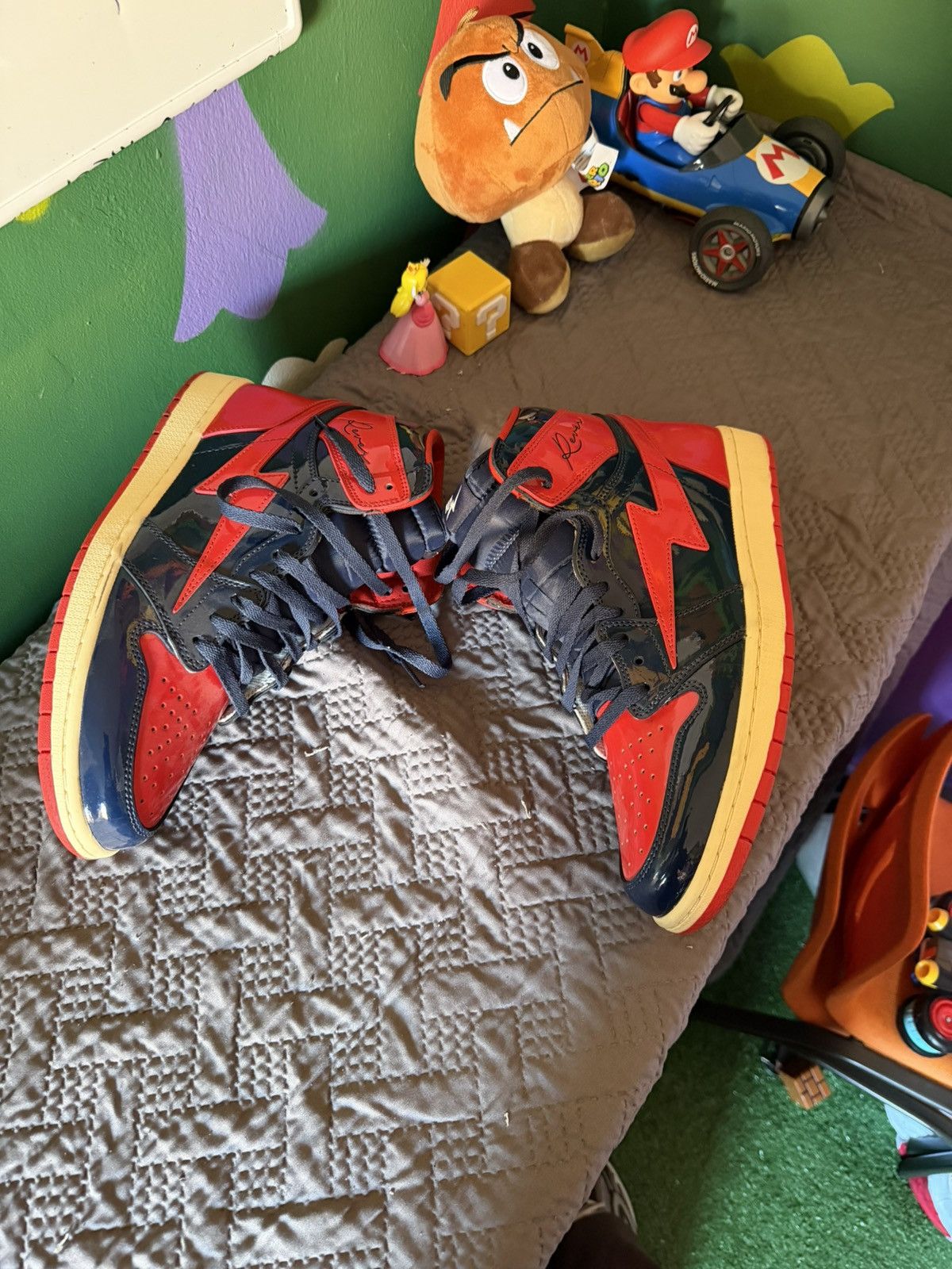 Reves Paris Air Kiy RARE Midnight Blue Red Size US 11 / EU 44 - 1 Thumbnail