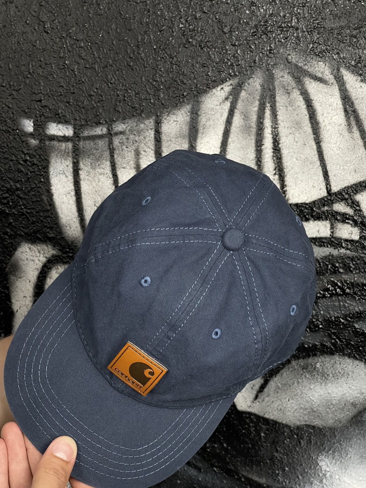 Carhartt Carhartt Leather Logo Blue Baseball Cap One Size Fits Size ONE SIZE - 5 Thumbnail