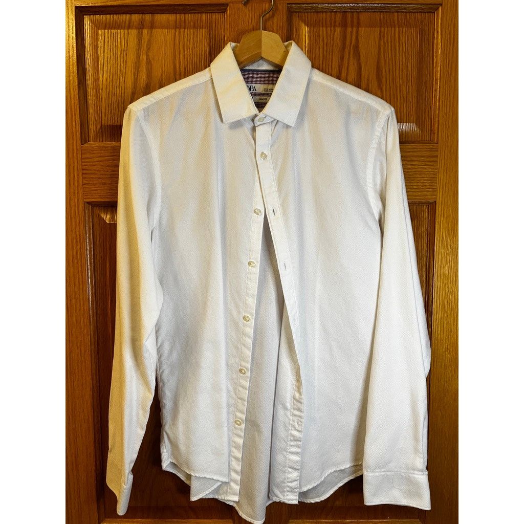 Zara Zara White Button Down Size M Slim Fit Size US M / EU 48-50 / 2 - 1 Thumbnail