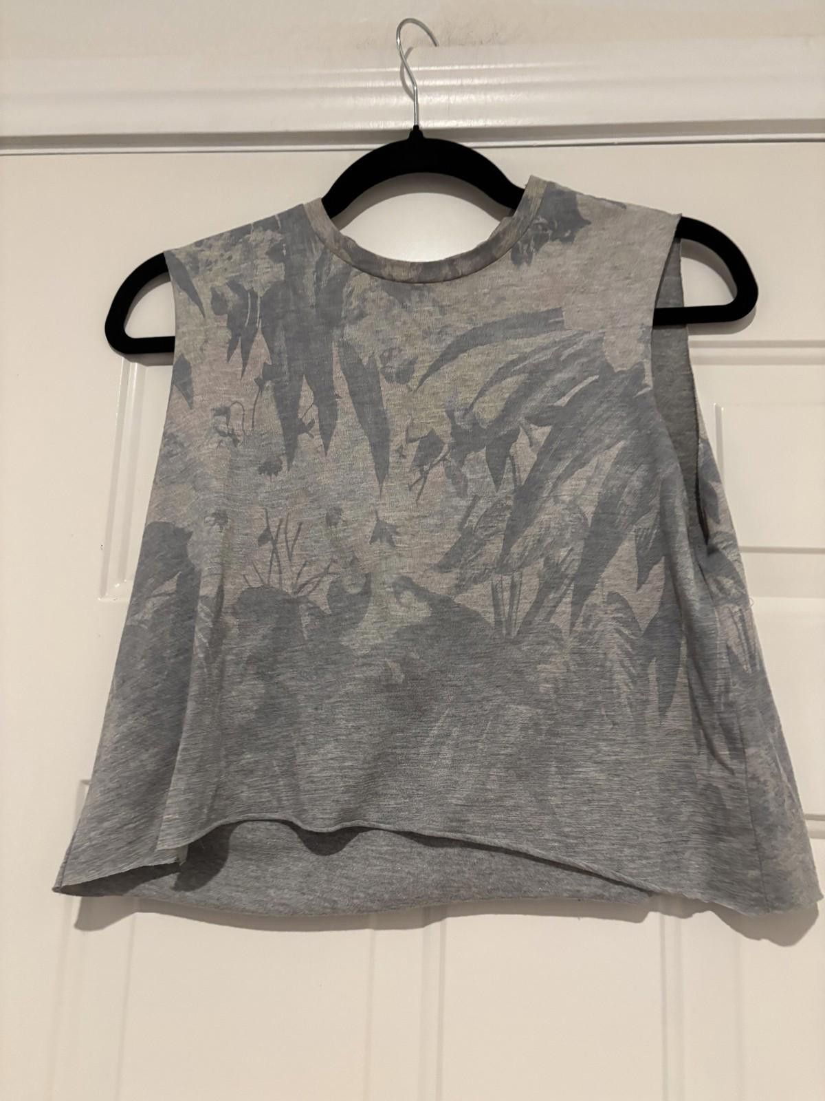 Allsaints Women's sz M grey All Saints cropped tank #658 Size M / US 6-8 / IT 42-44 - 1 Preview