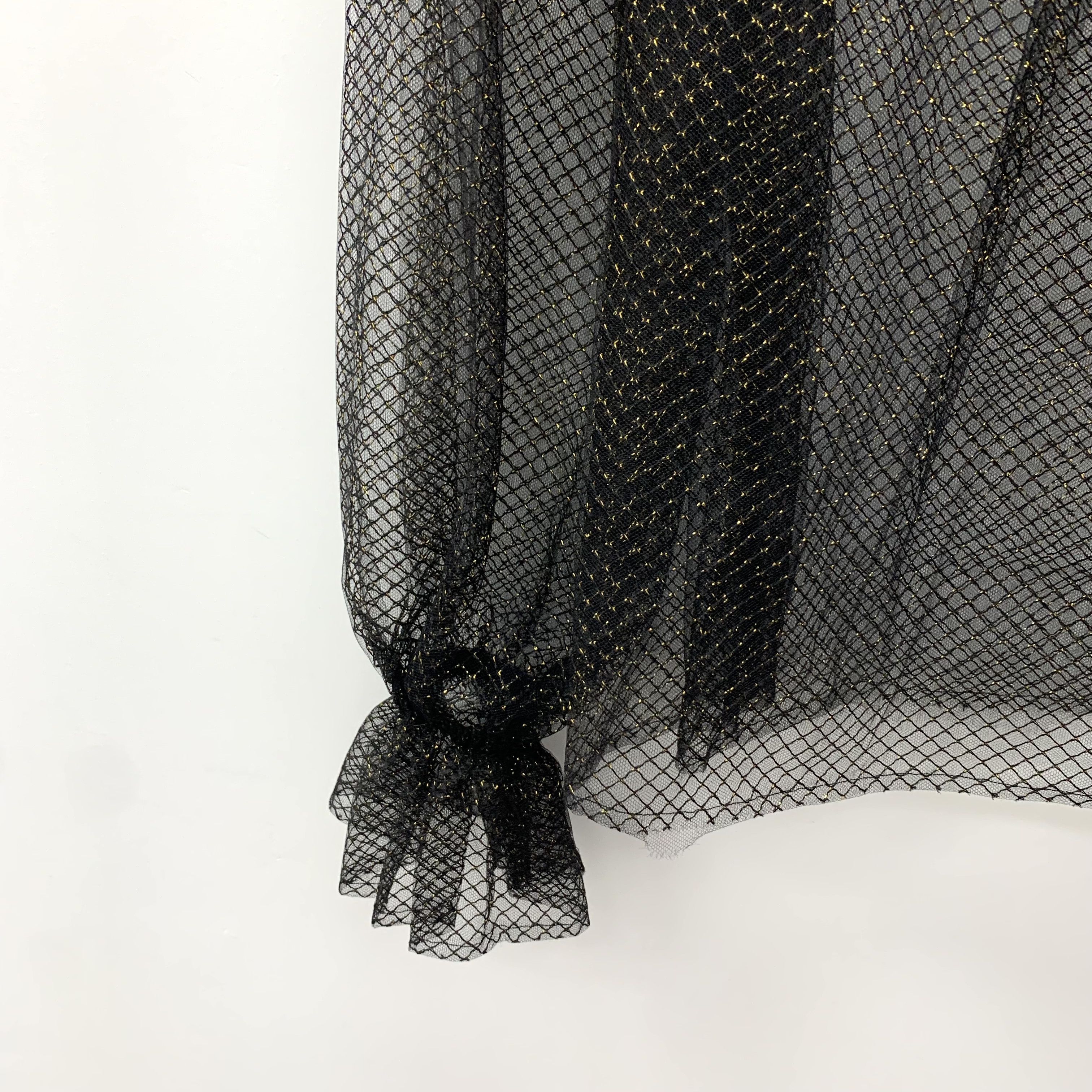 Dolce & Gabbana Dolce & Gabbana Black Sleeve Blouse (Size L) Size M / US 6-8 / IT 42-44 - 3 Thumbnail