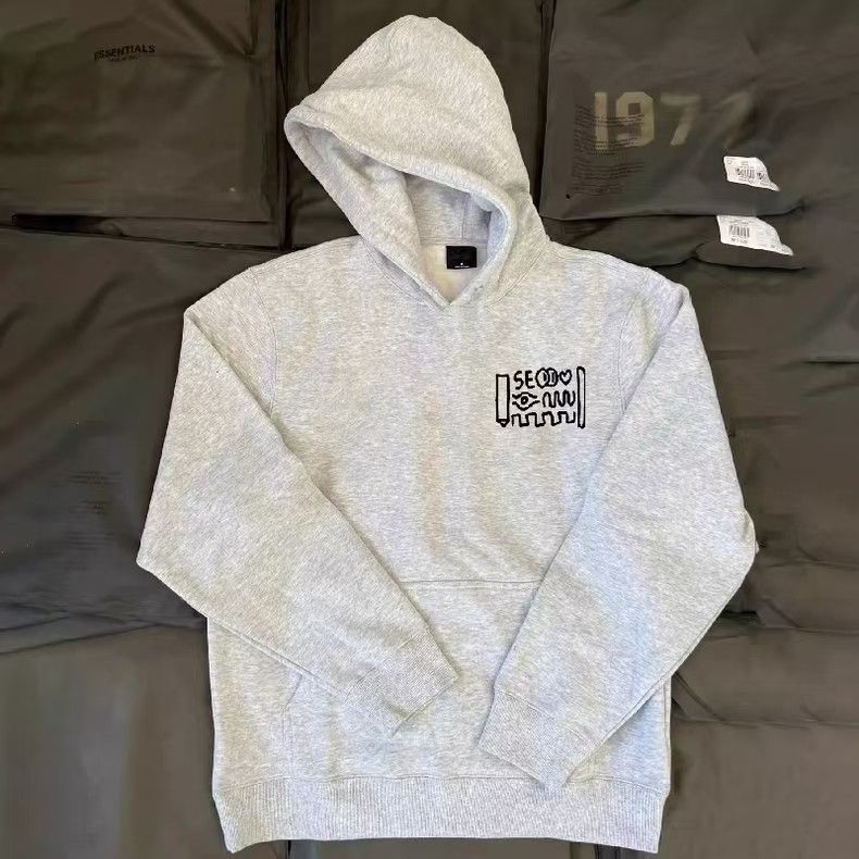 Vintage Gray casual retro men's loose hoodie Size US M / EU 48-50 / 2 - 2 Thumbnail