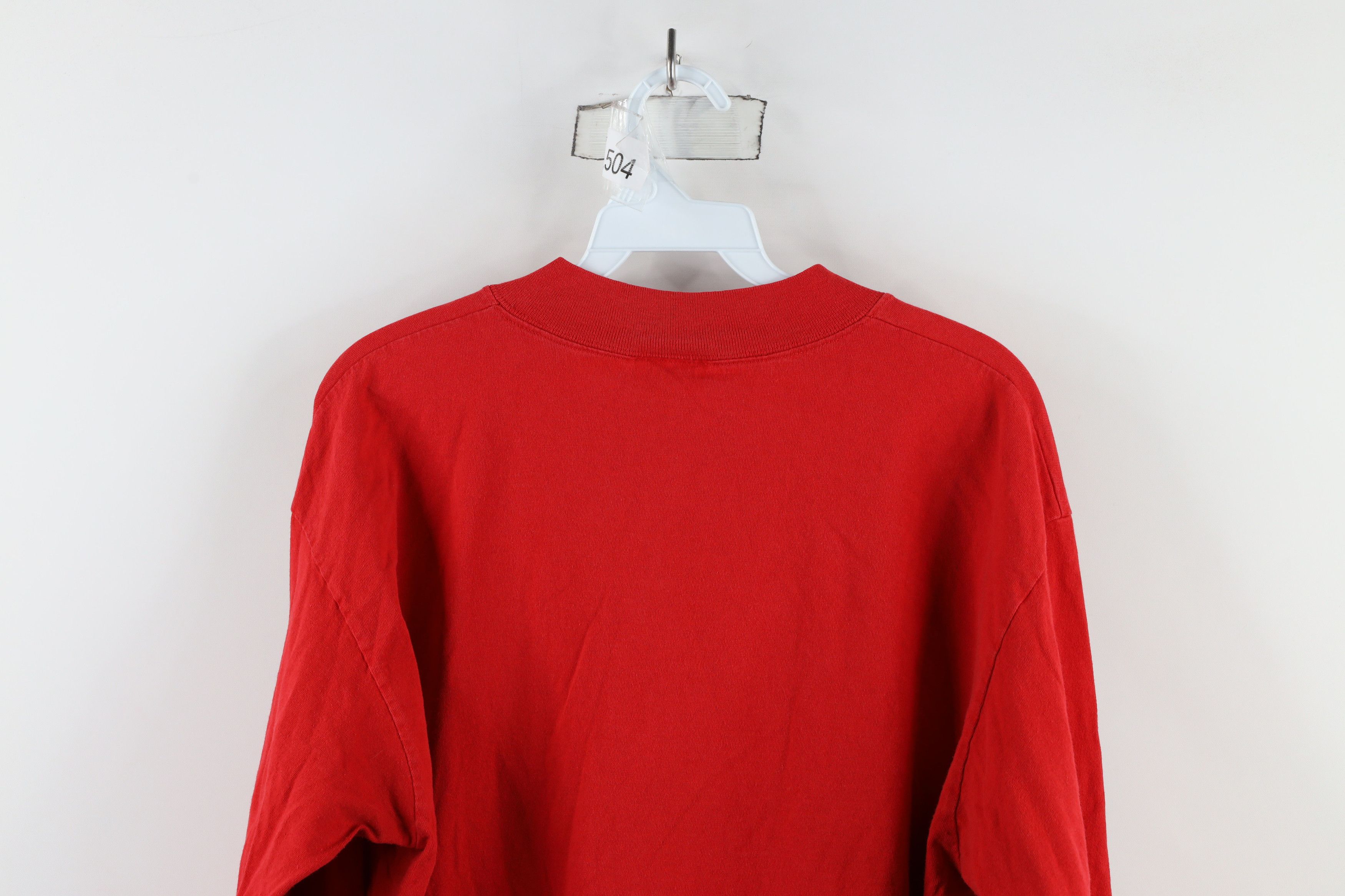 Vintage Vintage 90s University Mock Neck Long Sleeve T-Shirt US Size US L / EU 52-54 / 3 - 11 Thumbnail