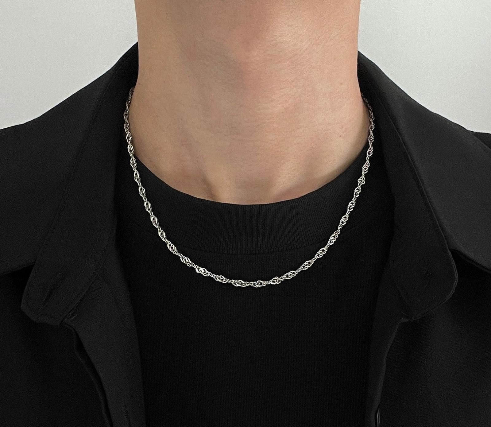 Vintage Silver Twisted Chain Necklace Size ONE SIZE - 1 Thumbnail