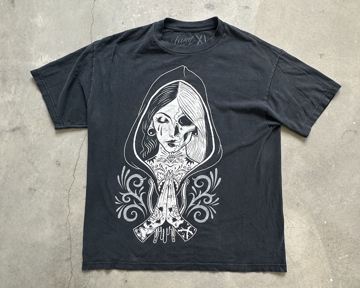 Tateossian × Vintage FATAL TATTOES LADY PRINT TEE Size US XL / EU 56 / 4 - 1 Thumbnail