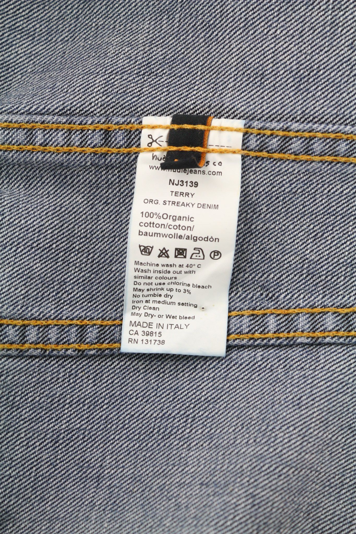 Nudie Jeans TERRY STREAKY DENIM M Cotton Washed Denim Jacket 80795 Size US M / EU 48-50 / 2 - 7 Thumbnail