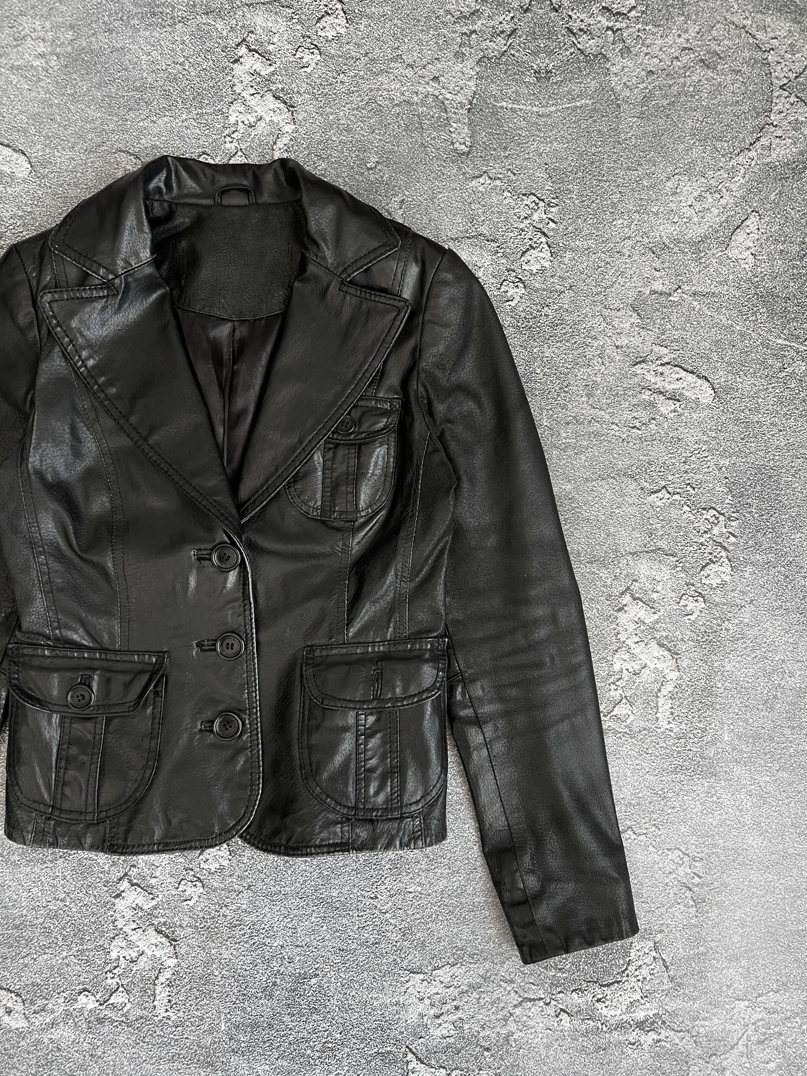 Vintage Leather jacket blazer y2k gothic grunge Size S / US 4 / IT 40 - 5 Thumbnail