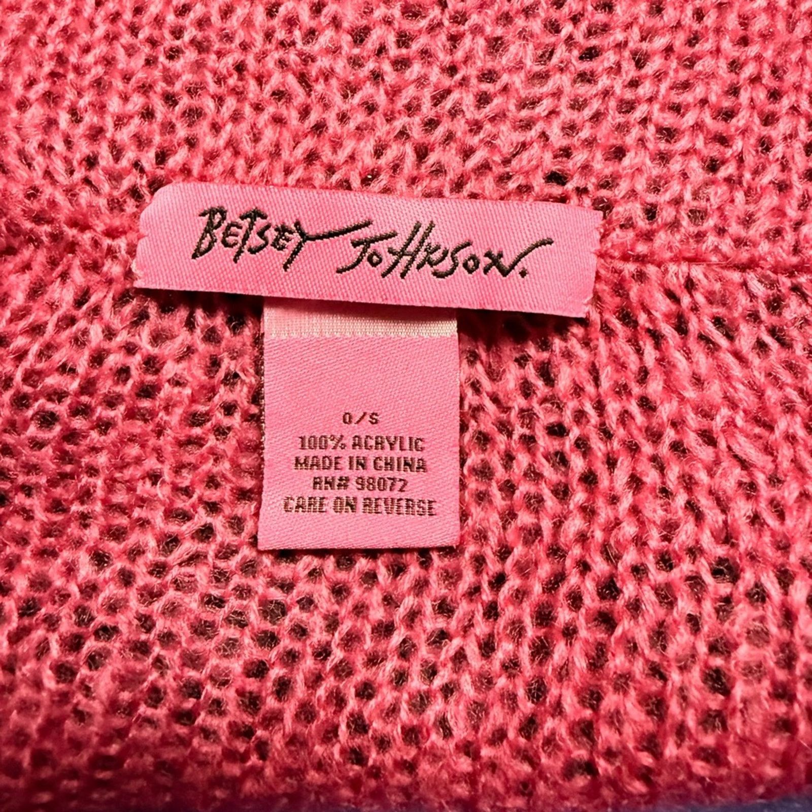Betsey Johnson Betsey Johnson Black Pink Silver Thread Lace Pattern Scarf Size ONE SIZE - 5 Thumbnail