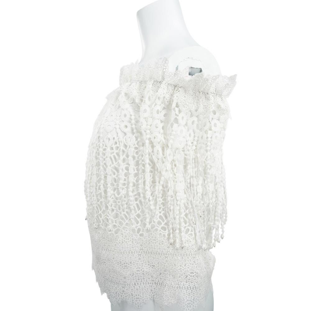 Elie Tahari NWT Elie Tahari Lace Beaded Off The Shoulder Blouse Size S Size S / US 4 / IT 40 - 4 Thumbnail
