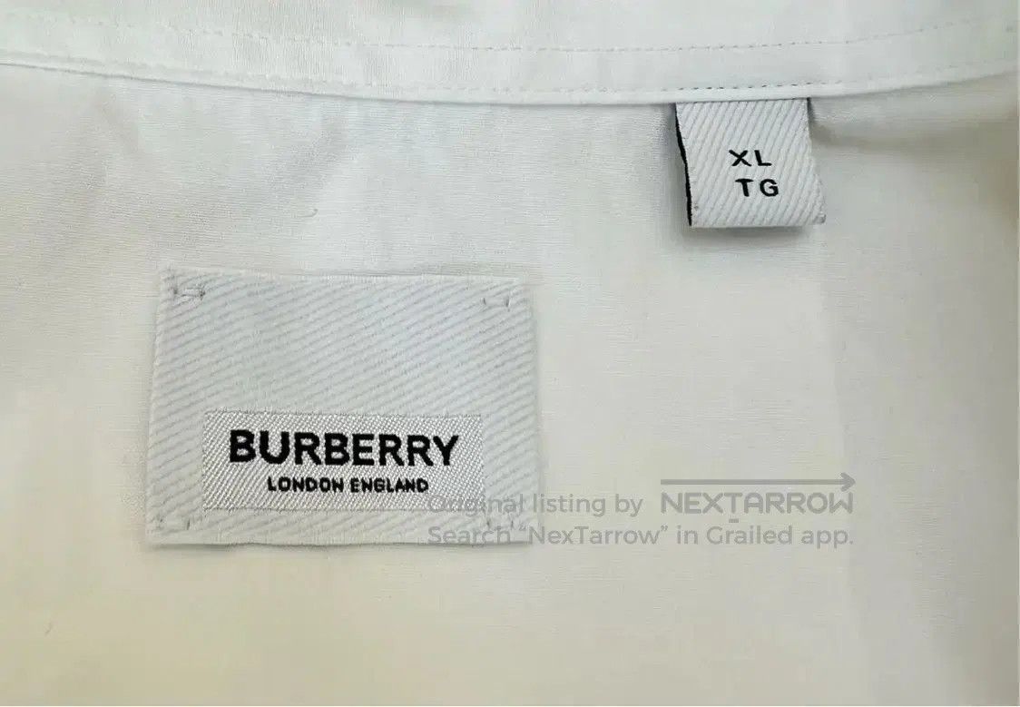 Burberry Burberry White Cotton Logo Long Sleeve Shirt. Size US XL / EU 56 / 4 - 9 Thumbnail