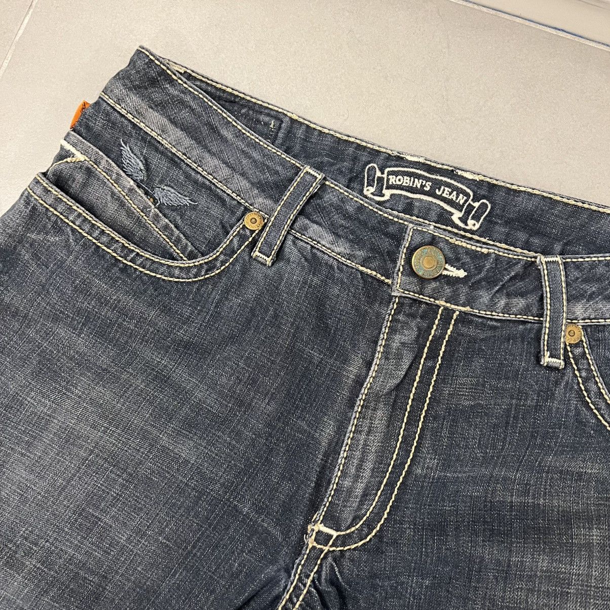 Robins Jeans Robin's Low Rise Selvedge Straight Leg Bootcut Jeans 34x35 Size US 34 / EU 50 - 8 Thumbnail