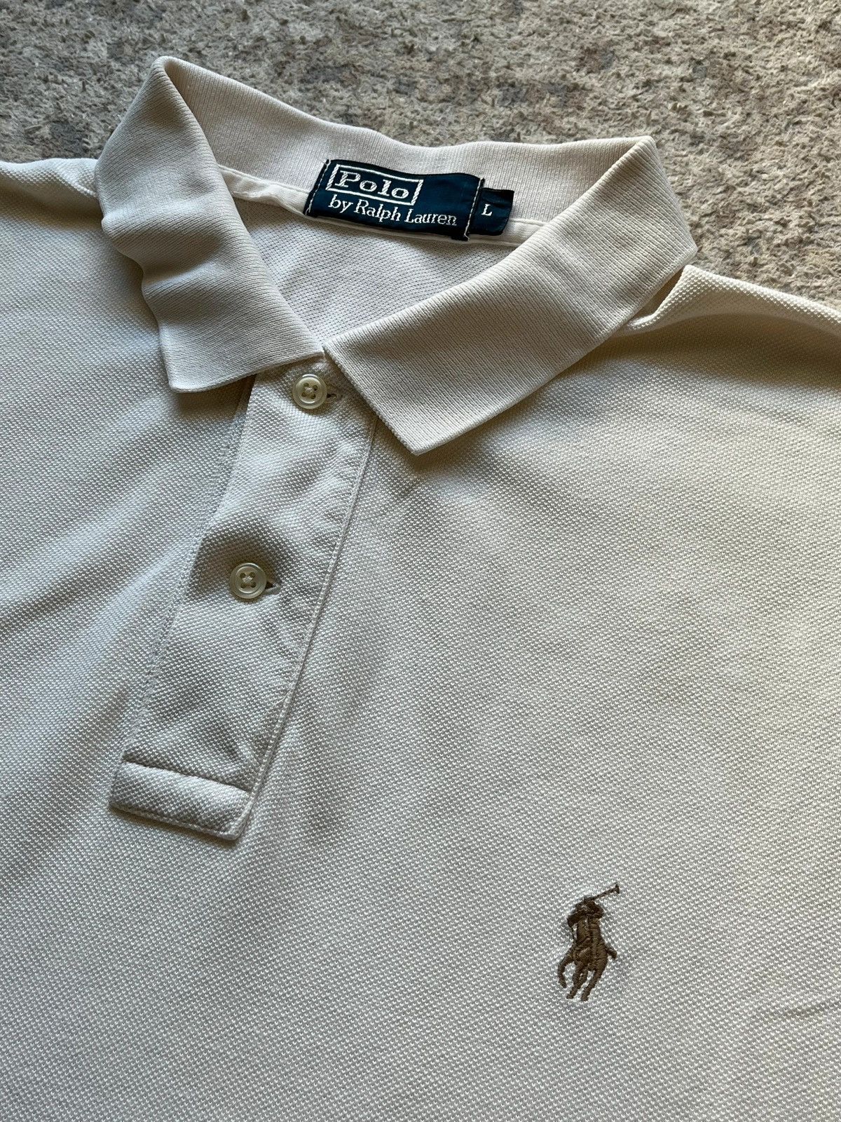 Polo Ralph Lauren Polo Ralph Lauren Small Pony Shirt Rare White 2000s Size US L / EU 52-54 / 3 - 5 Thumbnail