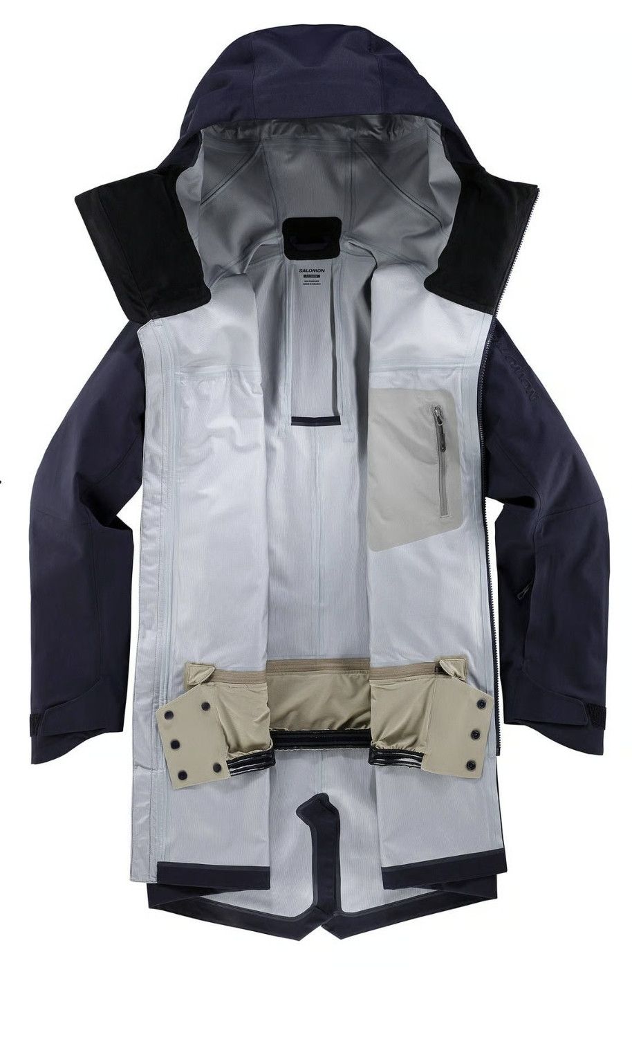 Salomon Veste Salomon 3L M Night Sky/Bleu/Gris Tg:L Size US L / EU 52-54 / 3 - 2 Thumbnail