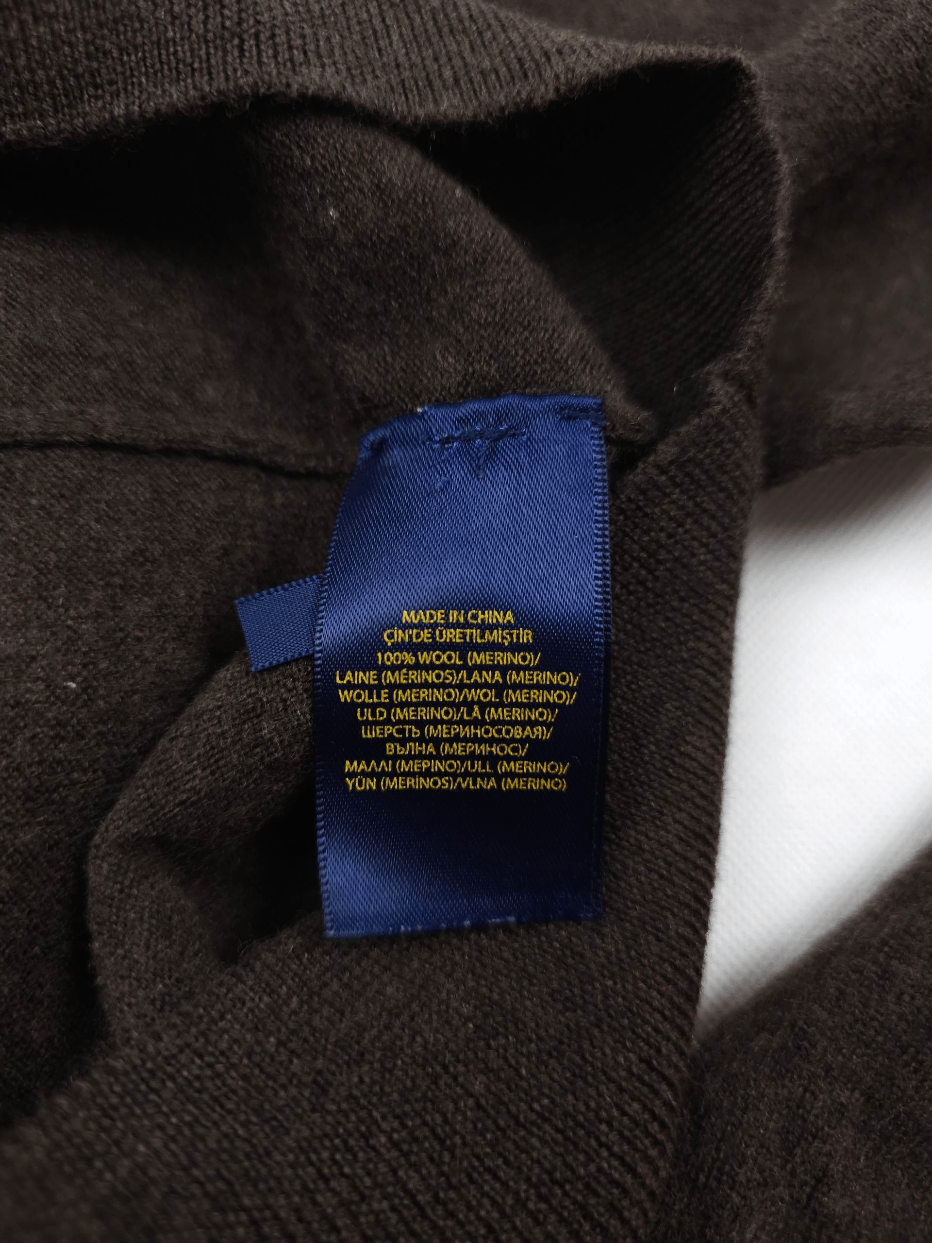 Polo Ralph Lauren 💎 Vintage Polo Ralph Lauren Brown V-neck Wool Sweater Size M / US 6-8 / IT 42-44 - 5 Thumbnail