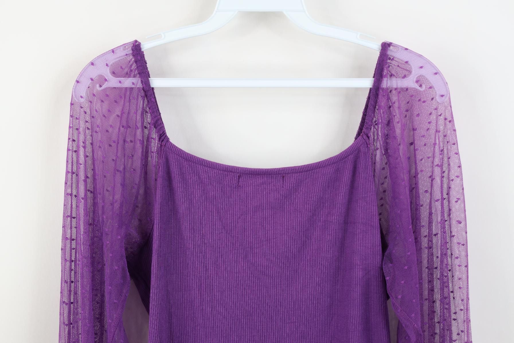Vintage Vintage 90s Y2K Babydoll Fairy Mesh Ribbed Long Sleeve Shirt Size M / US 6-8 / IT 42-44 - 11 Thumbnail