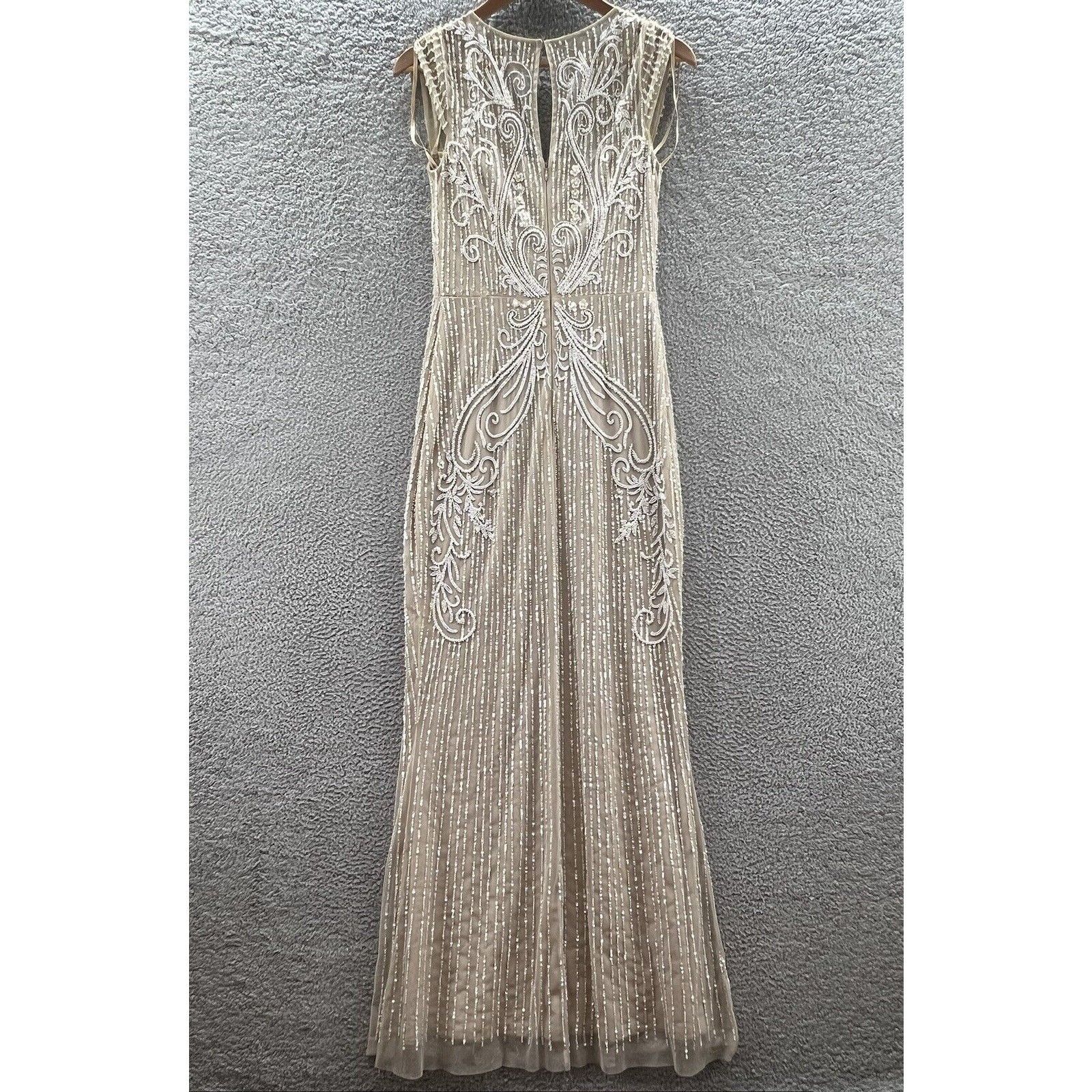 Other BHLDN Sanders Beaded Maxi Dress Formal Bridal Cap Sleeves Size XS / US 0-2 / IT 36-38 - 4 Thumbnail