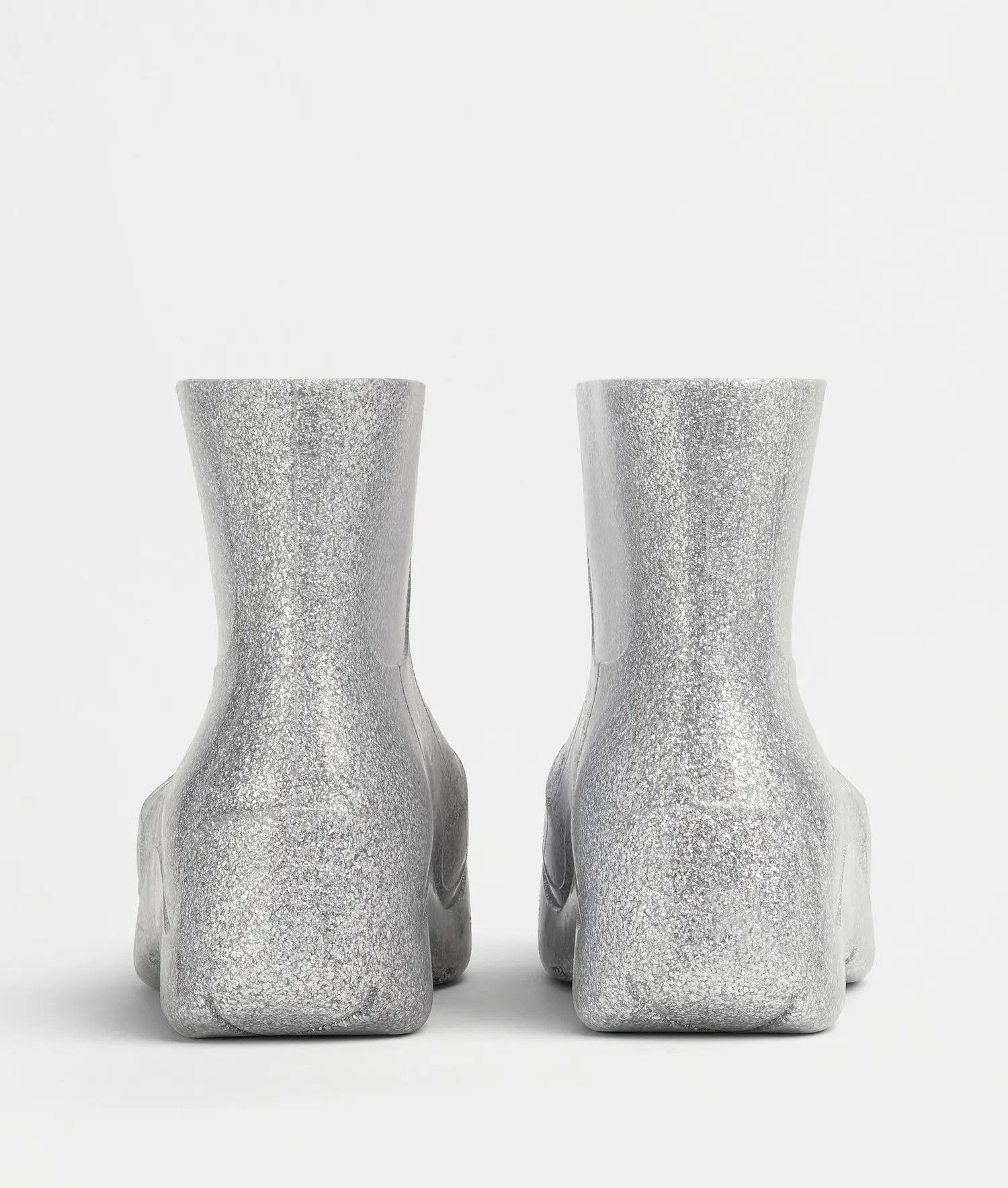 Bottega Veneta o1n1vont1224 Puddle Ankle Boots in Silver Size US 10 / IT 40 - 3 Thumbnail