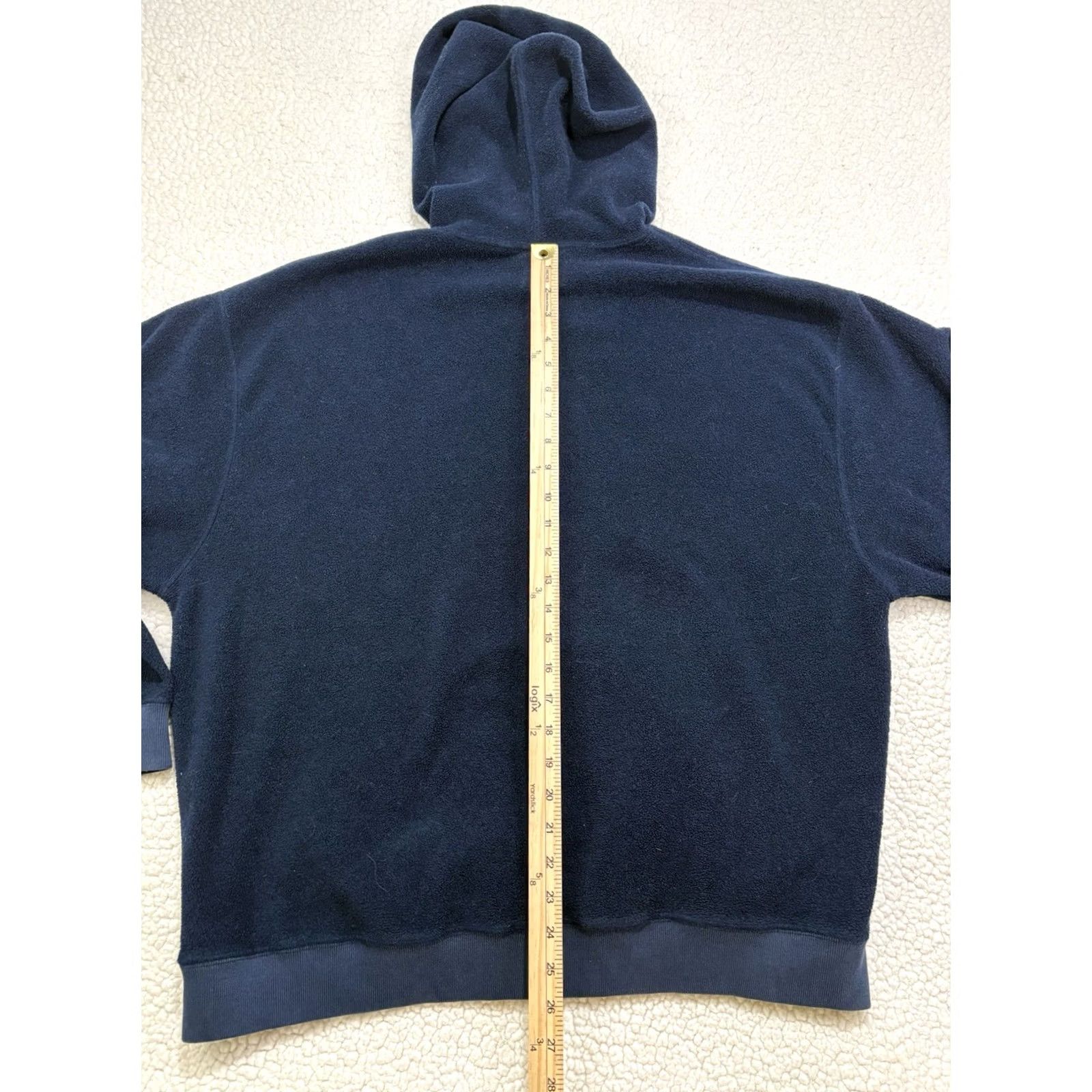Gap VINTAGE Gap Hoodie Sweatshirt L Men Navy Fleece Heavyweight Y2K 90s Pullover Hooded Size US L / EU 52-54 / 3 - 6 Thumbnail