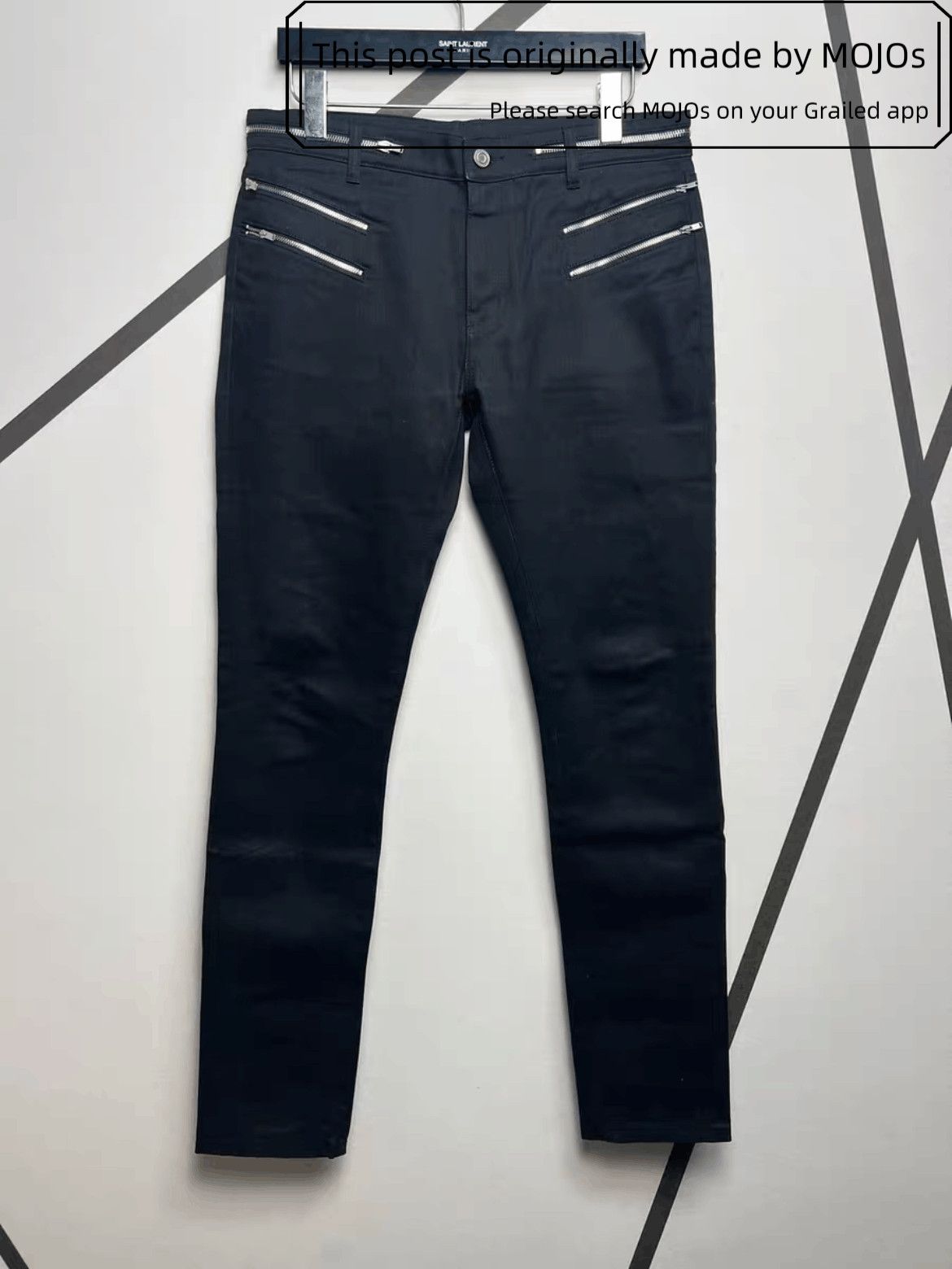 Hedi Slimane × Saint Laurent Paris BRAND NEW 15CM MULTI-ZIP BLACK