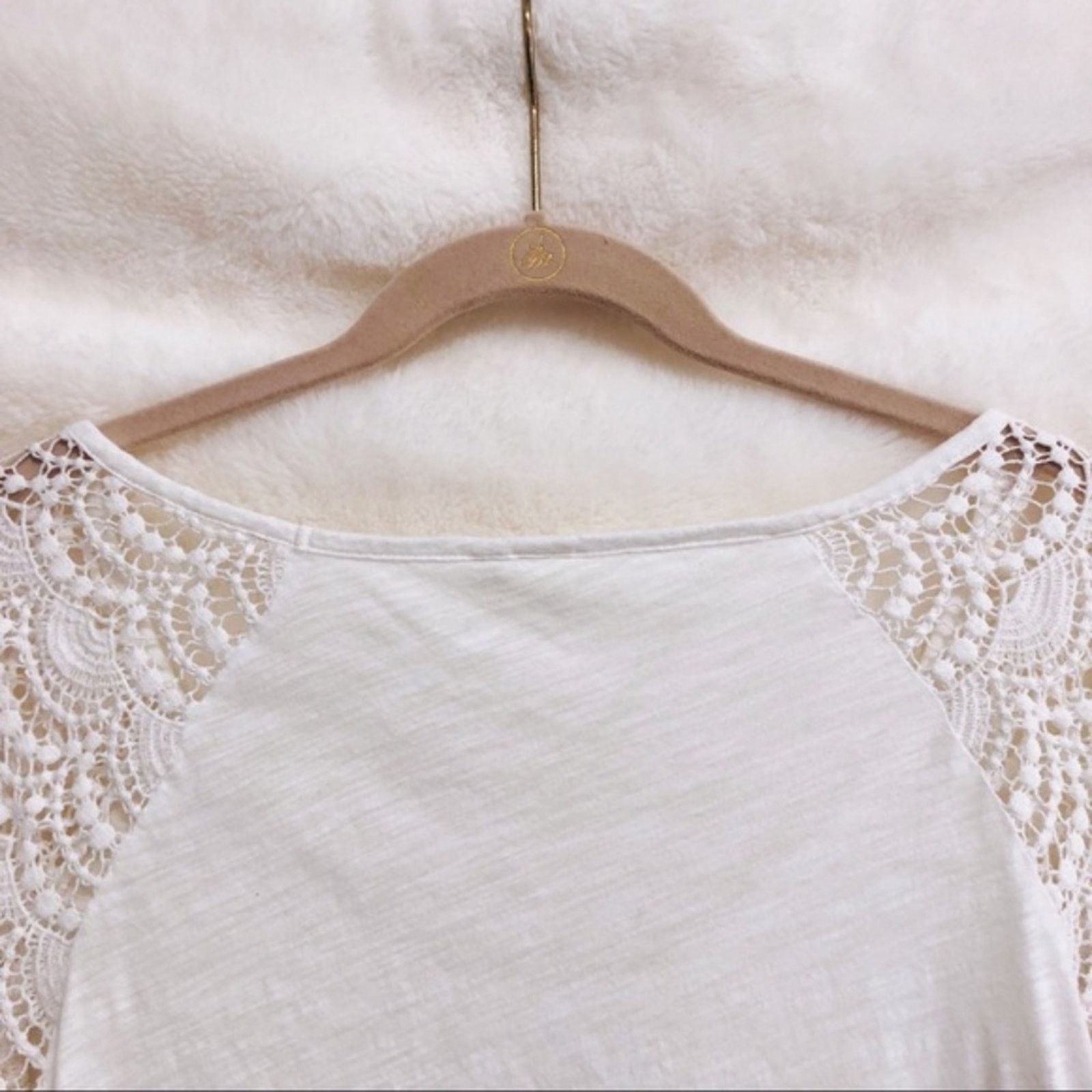 Other E White Crochet Short Sleeves Top Size XS / US 0-2 / IT 36-38 - 6 Thumbnail