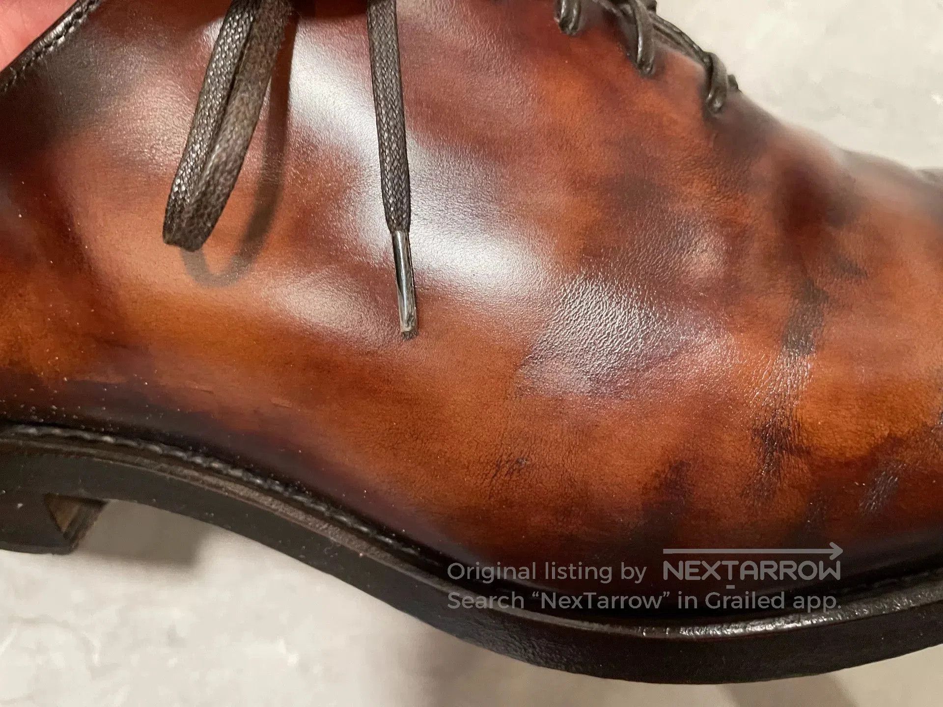 Salvatore Ferragamo Ferragamo Tramezza Men's Leather Shoes. Size US 8.5 / EU 41-42 - 4 Thumbnail