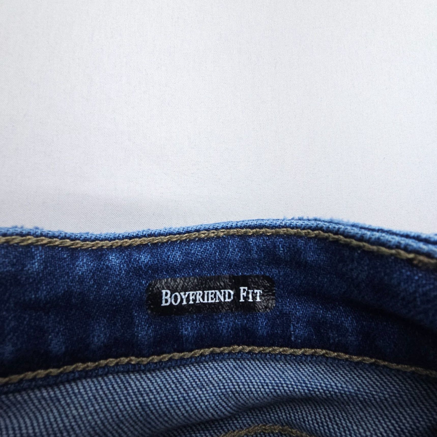Denime Judy Blue Boyfriend Jeans Size 28 Dark Wash Stretch Denim Mid Rise Slim 5-Pocket Design Women's Jeans Size 28" / US 6 / IT 42 - 7 Thumbnail