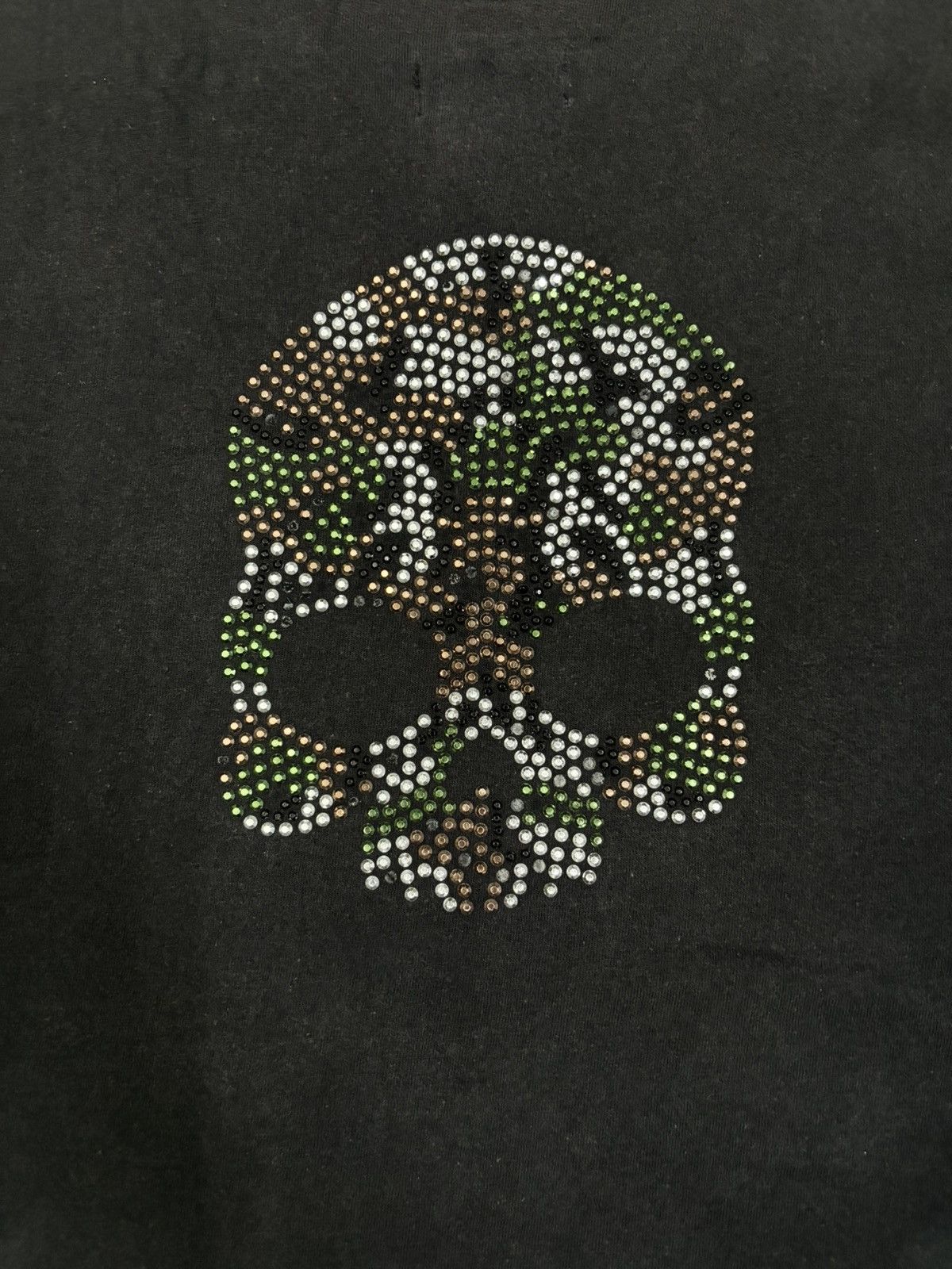 HYDROGEN Vintage Hydrogen H2J SunFaded Skull Swarovski Punk T-shirt Size US S / EU 44-46 / 1 - 10 Thumbnail