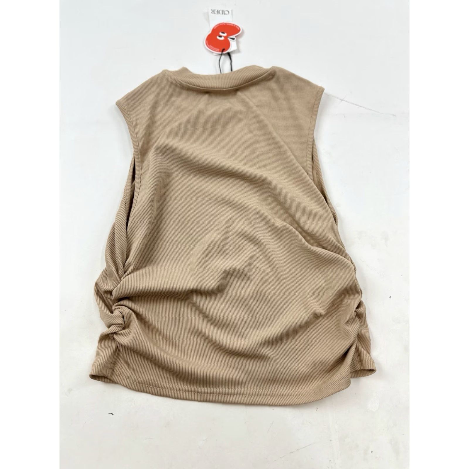 Cider Cider Crop Tank Top Women’s XL Beige Tan Ribbed NWT Size XL / US 12-14 / IT 48-50 - 2 Thumbnail