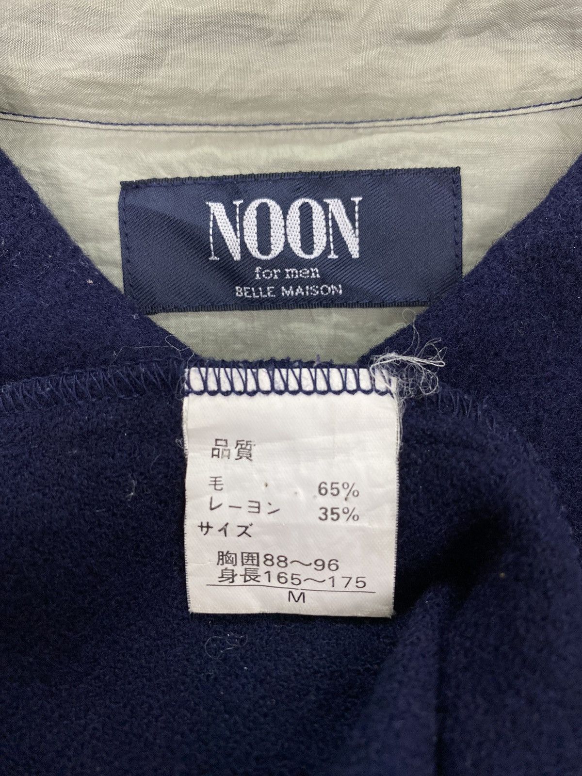 Japanese Brand × Vintage Noon for Men Belle Maison Wool Half Button Shirt Size US M / EU 48-50 / 2 - 7 Thumbnail