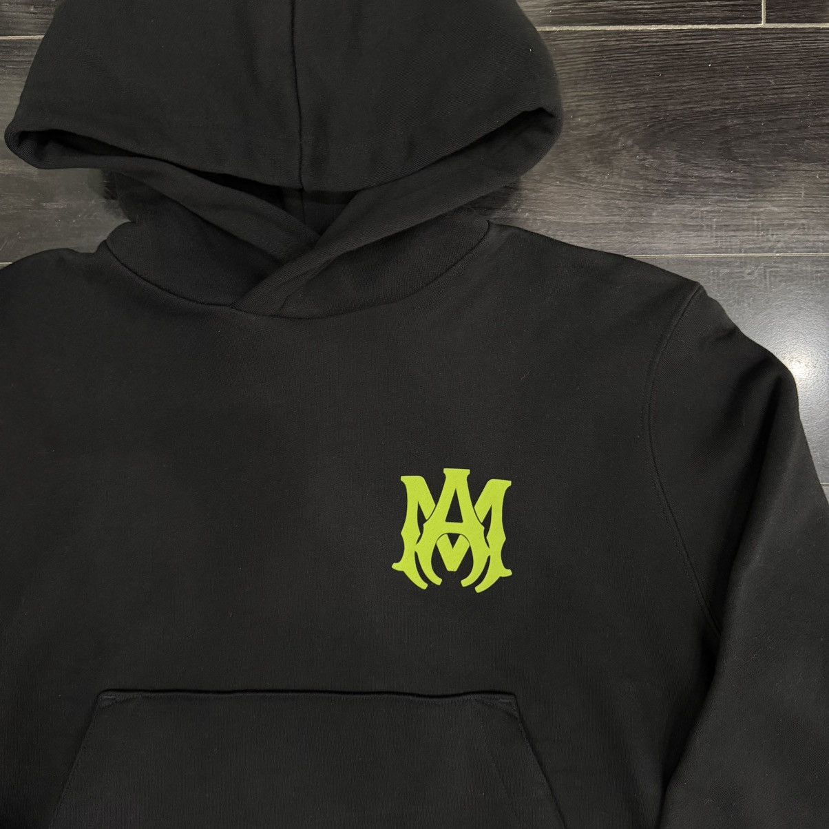Amiri Amiri MA Logo Hoodie Black/Lime Size US S / EU 44-46 / 1 - 2 Thumbnail