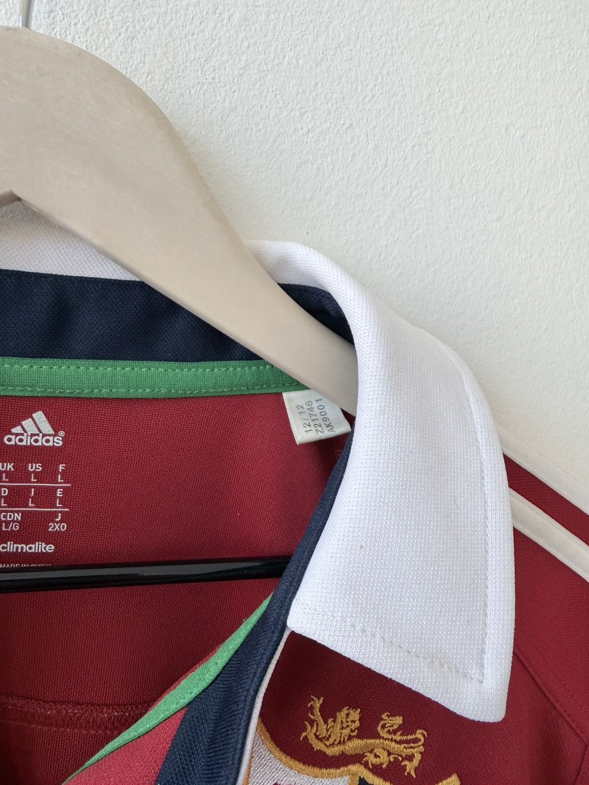Adidas Adidas British Irish Lions 2012/2013 Home Rugby Jersey Size US L / EU 52-54 / 3 - 9 Thumbnail