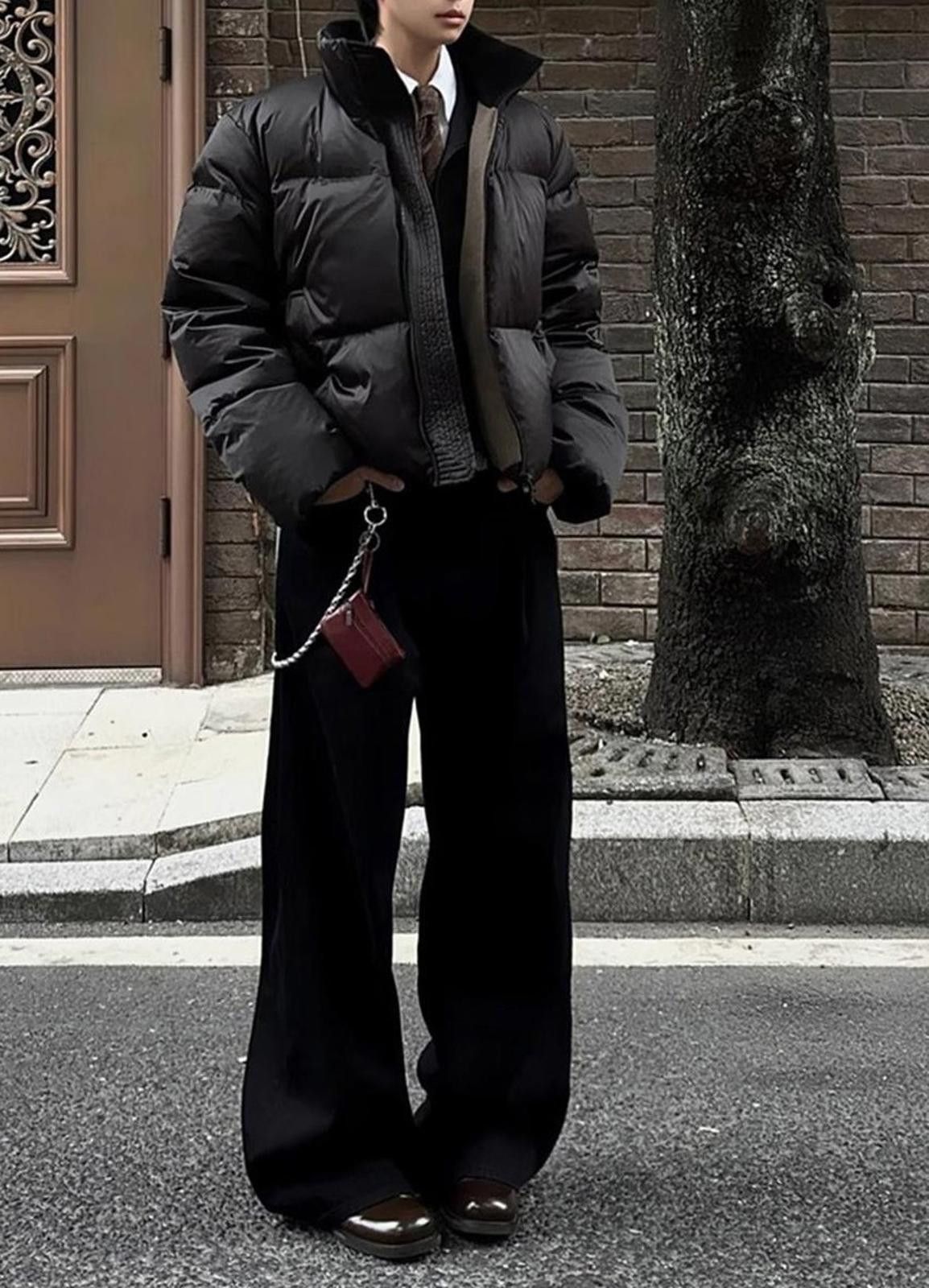 Japanese Brand Black Cropped Puffer Jacket, Insulated Winter Coat Size US L / EU 52-54 / 3 - 4 Thumbnail