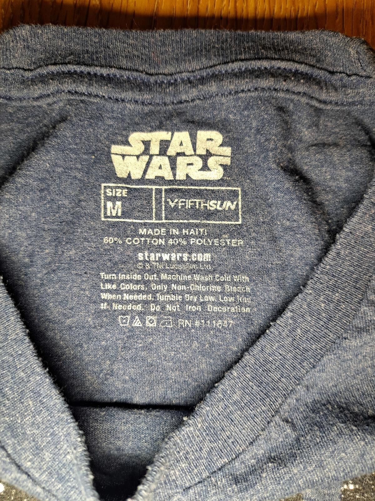 Star Wars STAR WARS Logo T Shirt Mens Medium Blue Cotton Blend Size US M / EU 48-50 / 2 - 3 Thumbnail