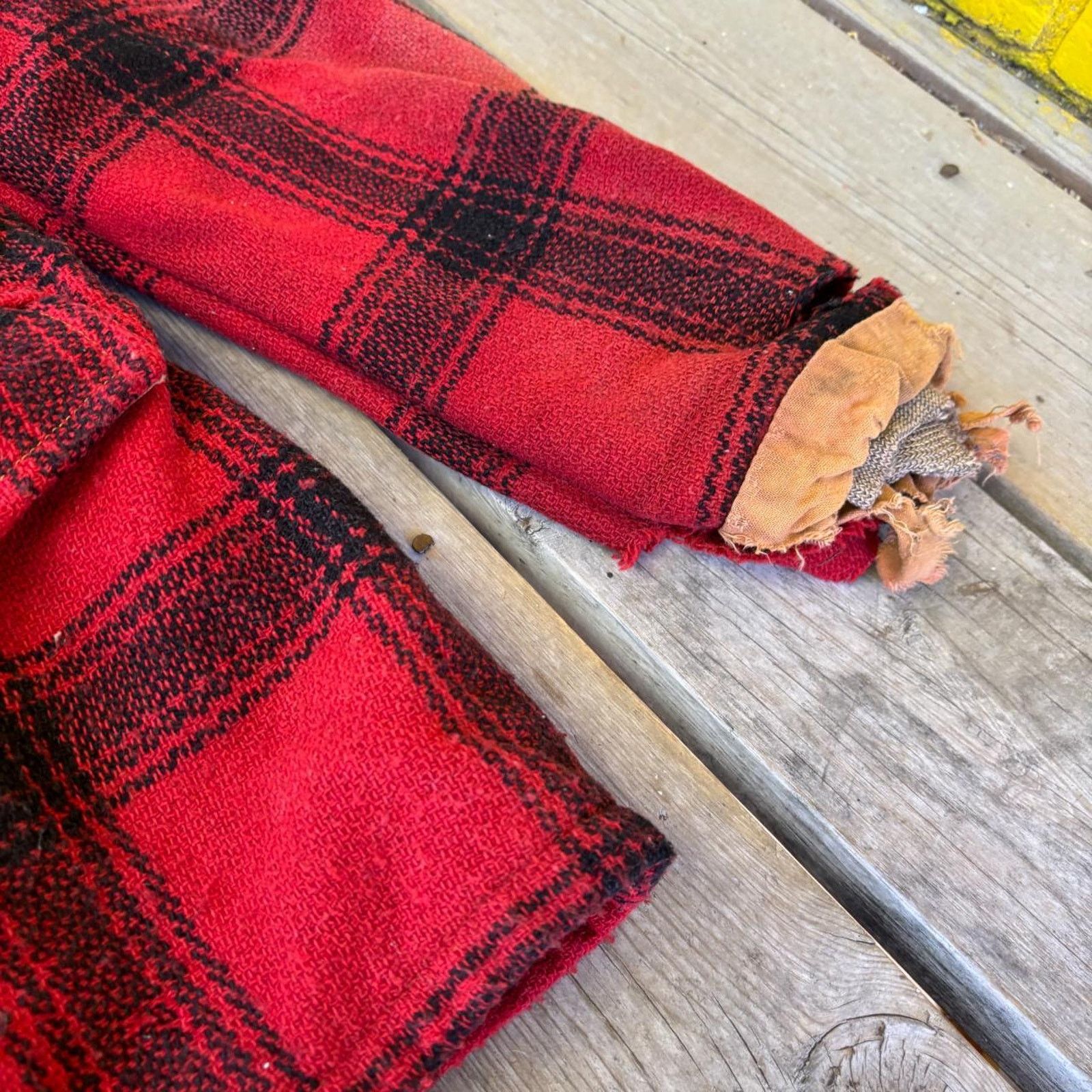 Vintage Vintage 1950s wool plaid mackinaw jacket thrashed Size US XL / EU 56 / 4 - 5 Thumbnail