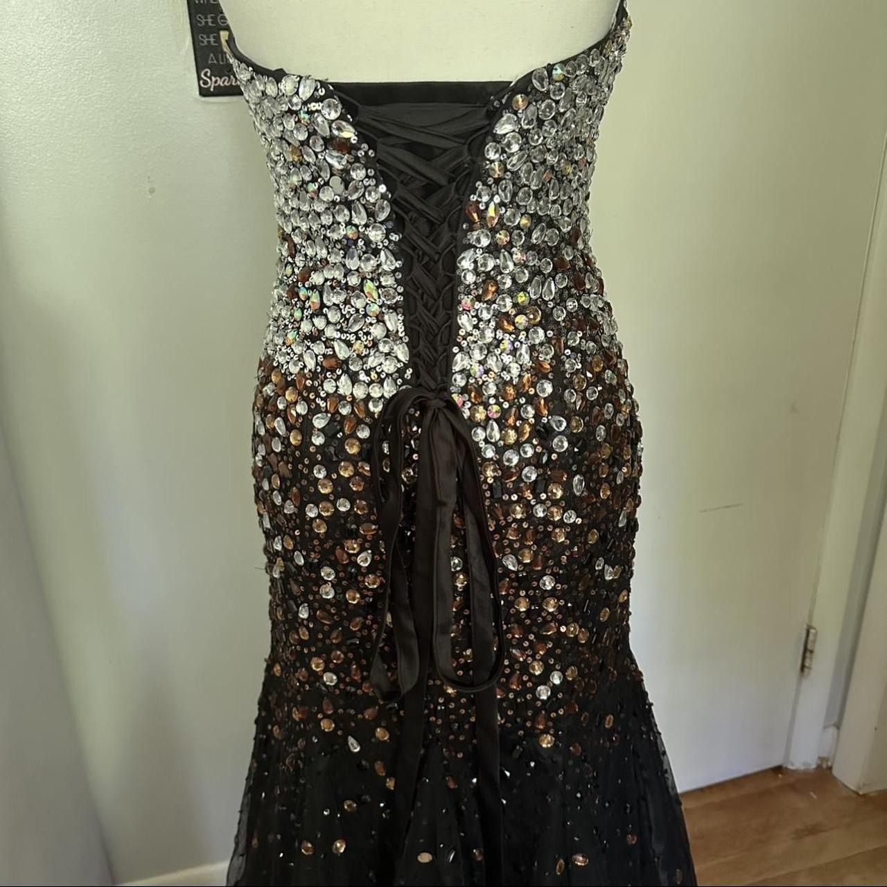Other Black ombré silver and bronze embellished prom dress Size S / US 4 / IT 40 - 8 Thumbnail