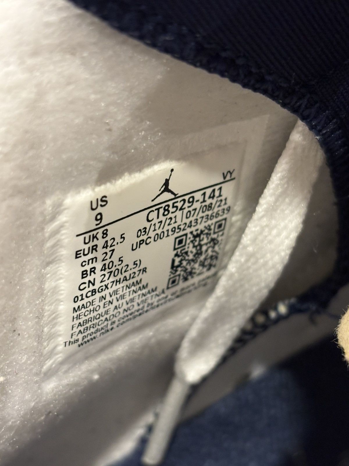 Jordan Brand Jordan 6 Retro ‘Midnight Navy’ Size US 9 / EU 42 - 6 Thumbnail