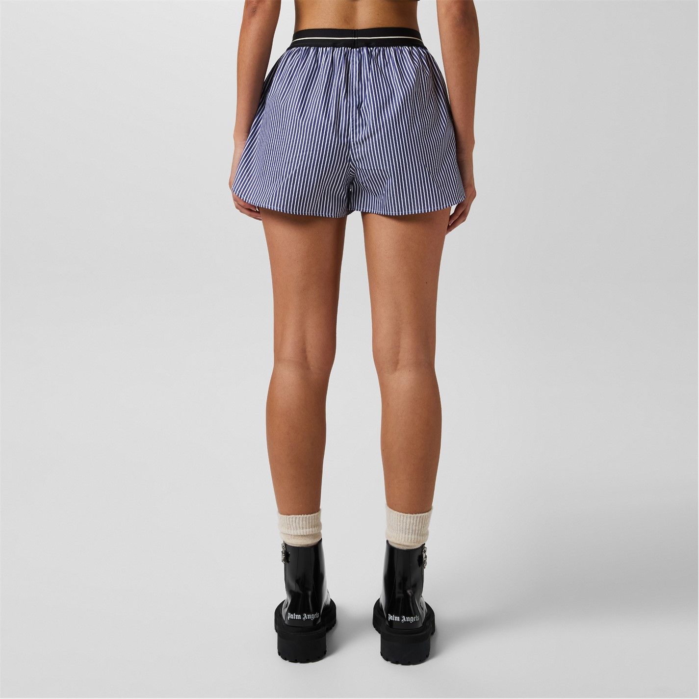 Palm Angels o1g2r1mq0325 Logo Band Striped Short in Multicolor Size 31" - 5 Thumbnail
