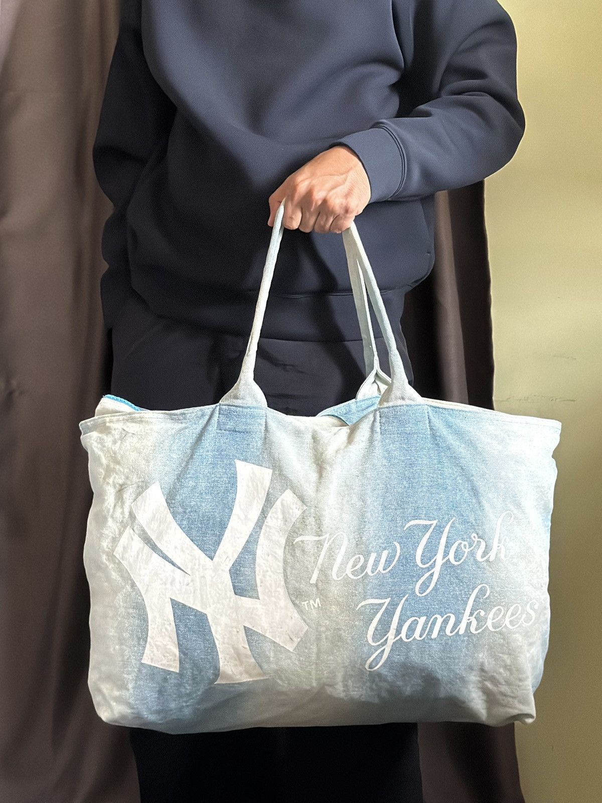 New York Yankees Denim Shopping/tote Bag in Blue, Men's