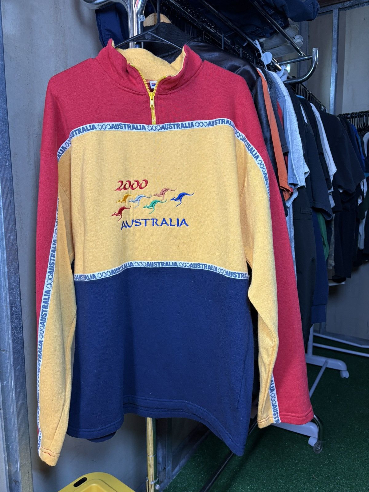 Man Made In Australia × Vintage 2000 Made in Australia Quarter Zip Sweatshirt Size US XXL / EU 58 / 5 - 1 Thumbnail