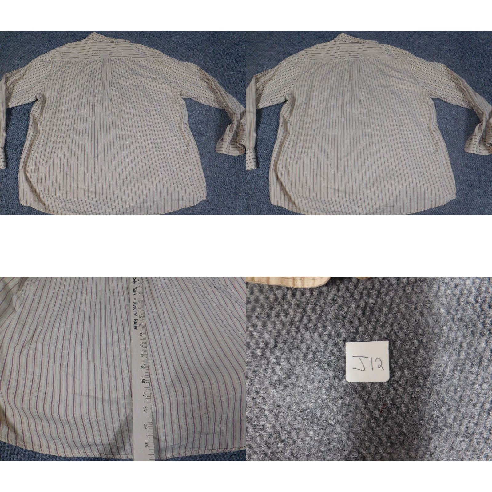 Izod Izod Shirt XL Beige Striped Button-Down Long Sleeve Cotton Knit Button-Up Mens Regular Sports Size US XL / EU 56 / 4 - 8 Thumbnail