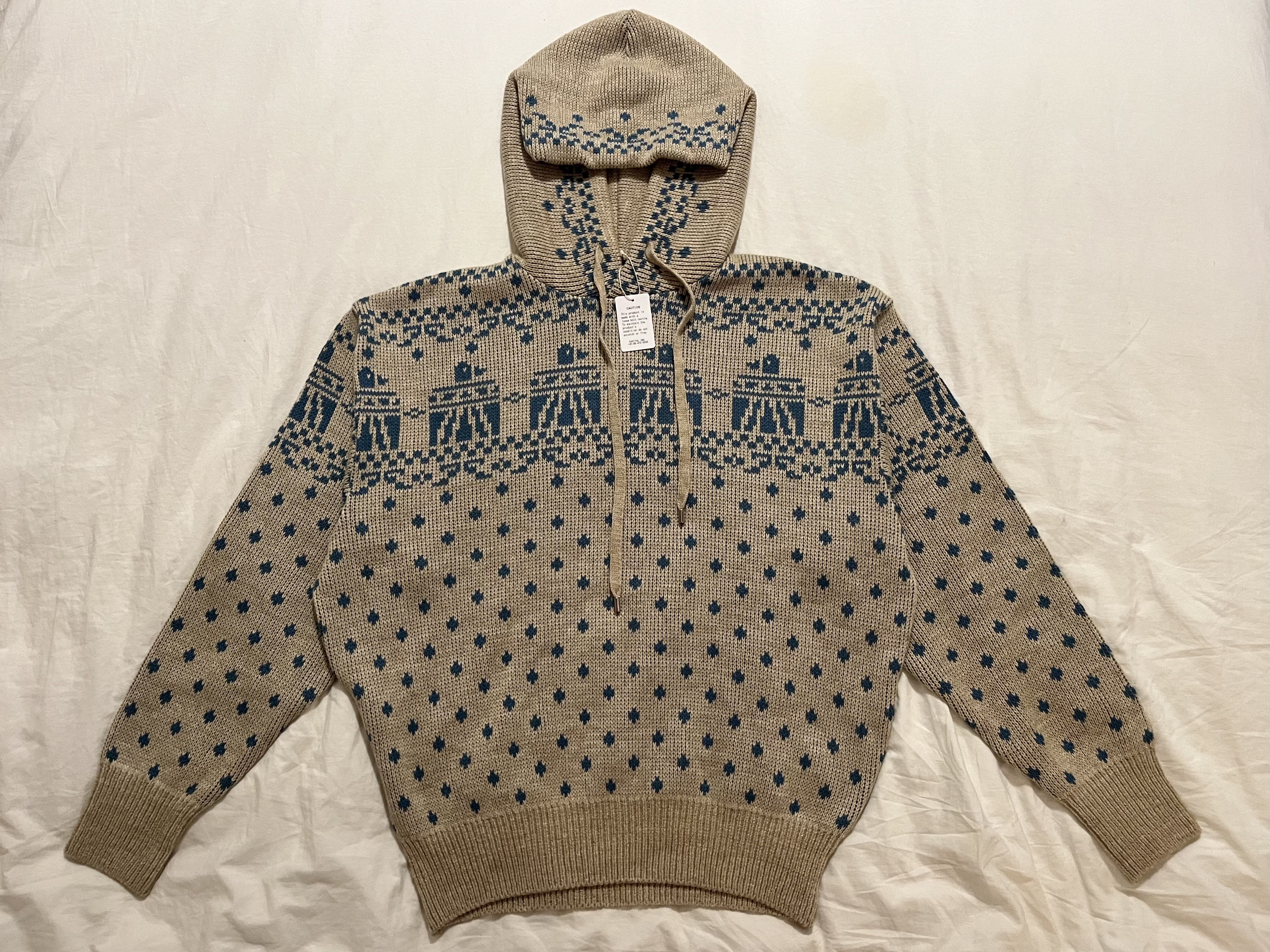 Kapital 5G Jacquard Knit Hood Sweater (Santo Domingo) Size US L / EU 52-54 / 3 - 1 Thumbnail
